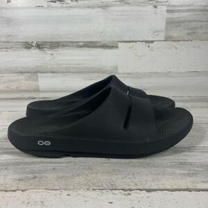 OOFOS Unisex OOahh Sport  Post‎ Run Recovery Slide Sandal Black M12/W14
